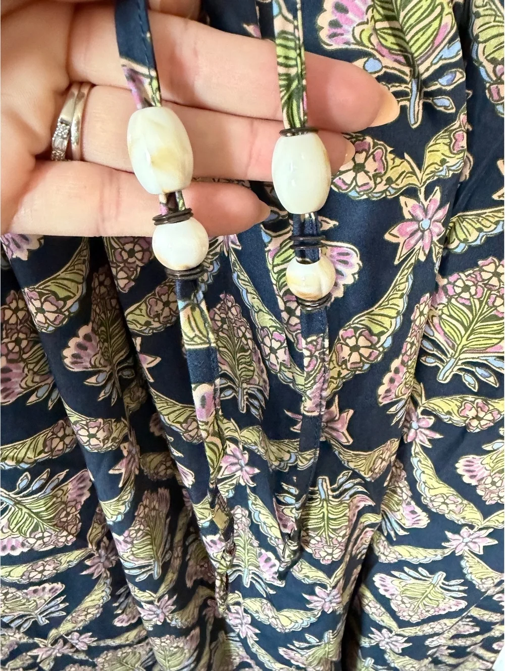 Free People Sorrento Stroll NWT Floral Blue Green Maxi Dress Size Small
